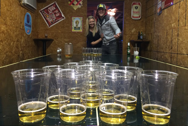 Pool hall and beer pong in Fredericksburg, texas